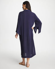 Chico's | Woven Collar Swim Cover-Up/ Passport Blue