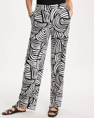 Chico's | Geo Pull-On Wide-Leg Linen Pants/ Alabaster