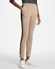 Chico's | Zenergy® Double-Knit Contrast Ankle Pants/ Studio Taupe