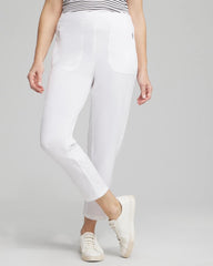 Chico's | Zenergy® UPF Ribbed Side Ankle Pants/ Alabaster