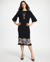 Chico's | Travelers™ Border Kimono Sleeve Dress/ Travelers Black