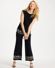Chico's | Travelers™ Abstract Zebra Trim Tunic/ Travelers Black
