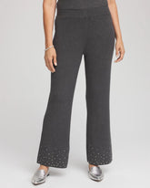 Chico's | Travelers™ Embellished Straight-Leg Pants/ Graphite Gray