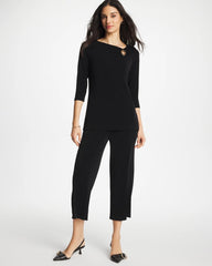 Chico's | Travelers™ Hardware 3/4 Sleeve Tunic/ Travelers Black