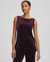 Chico's | Travelers™ Velvet Side-Slit Tank/ Night Bloom
