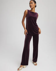 Chico's | Travelers™ Velvet Side-Slit Tank/ Night Bloom