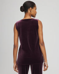 Chico's | Travelers™ Velvet Side-Slit Tank/ Night Bloom