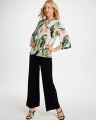 Chico's | Travelers™ Bloom V-Neck Kimono Top/ Kelp Forest