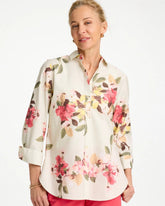 Chico's | No Iron™ Printed Stretch Shirt/ Hot Honeysuckle