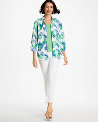 Chico's | No Iron™ Printed Stretch Shirt/ Amparo Blue