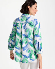 Chico's | No Iron™ Printed Stretch Shirt/ Amparo Blue