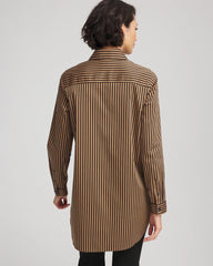 Chico's | No Iron™ Slimming Imperial Stripe Tunic/ Black