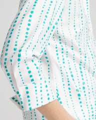 Chico's | No Iron™ Sateen Bubble Print Shirt/ Seaspray