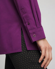 Chico's | No Iron™ Novelty Button Tunic/ Purple Royale