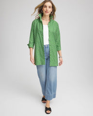 Chico's | No Iron™ Geo-Print Tunic/ Salted Lime