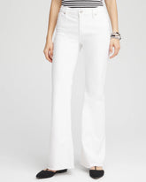 Chico's | Girlfriend No Stain Frayed Flared Jeans/ Alabaster