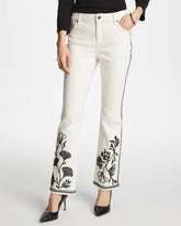 Chico's | Ginkgo Girlfriend Cropped Flared Jeans/ Sea Salt