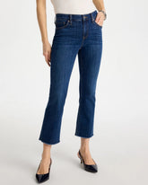 Chico's | Petite Girlfriend Fray Hem Kick Flares/ Carina Indigo