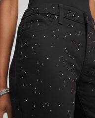 Chico's | Stone Embellished Girlfriend Slim Ankle Jeans/ Black