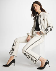 Chico's | Ginkgo Girlfriend Cropped Flared Jeans/ Sea Salt
