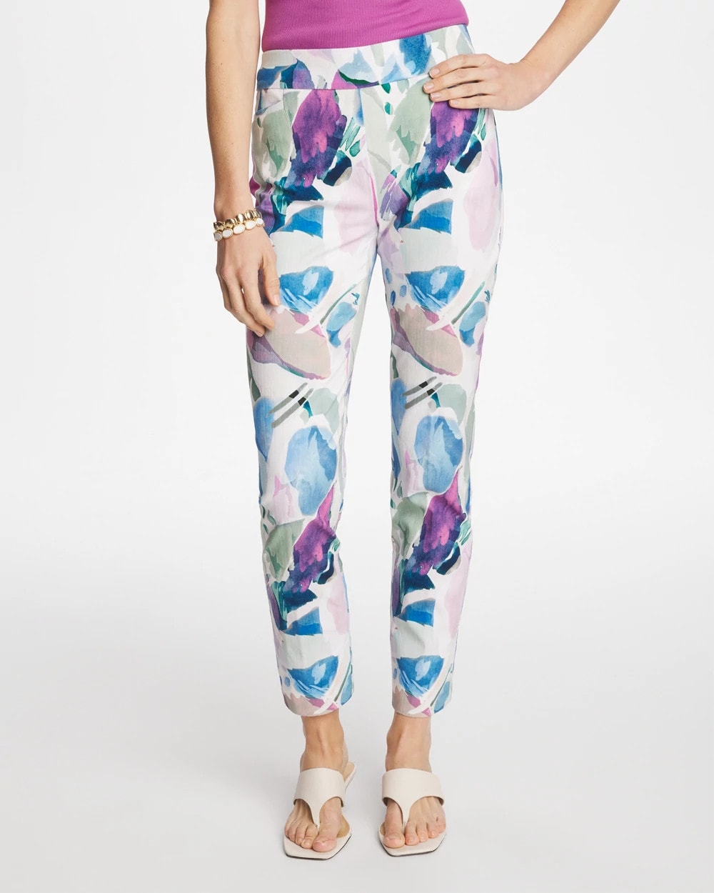 Chico's | Blur Geo Brigitte™ Slim Ankle Pants/ Passport Blue