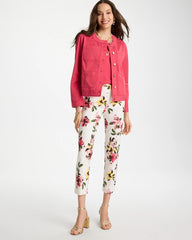 Chico's | Brigitte™ Slim Mari Bloom Crop/ Hot Honeysuckle