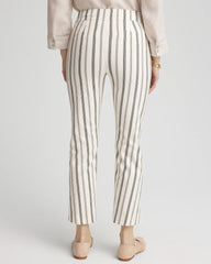 Chico's | Brigitte™ Slub Striped Cropped Pants/ Ecru