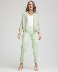 Chico's | Brigitte™ Wide Leg Plaid Cropped Pants/ Moroccan Mint