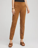 Chico's | Faux Suede Juliet Slim Ankle Pants/ Burnt Sienna