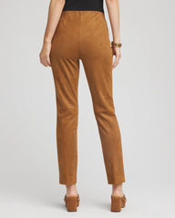 Chico's | Faux Suede Juliet Slim Ankle Pants/ Burnt Sienna