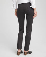 Chico's | Juliet Tonal Check Pants/ Black