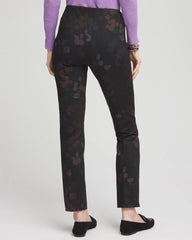 Chico's | Juliet Floral Ankle Pants/ Black