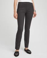 Chico's | Juliet Tonal Check Ankle Pants/ Black
