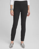 Chico's | Juliet Trim Detail Ponte Ankle Pants/ Graphite Heather Gray