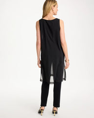 Chico's | Travelers™ Layered Chiffon Tunic/ Travelers Black