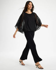 Chico's | Travelers™ Bubble Hem Top/ Travelers Black