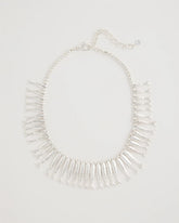 Chico's | Silvertone Fish Collar Necklace/ Silver