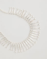 Chico's | Silvertone Fish Collar Necklace/ Silver