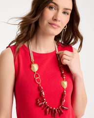 Chico's | Chico's Originals Red Resin Necklace/ Red