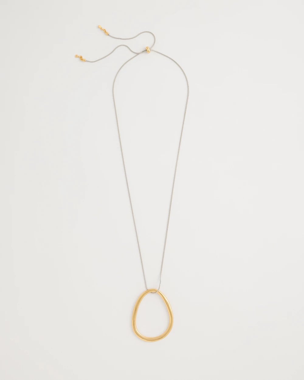 Chico's | Mixed Metal Circle Pendant Necklace/ Mixed Metals
