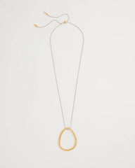 Chico's | Mixed Metal Circle Pendant Necklace/ Mixed Metals