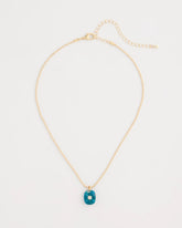 Chico's | Genuine Jade Stone Pendant Necklace/ Teal