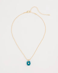 Chico's | Genuine Jade Stone Pendant Necklace/ Teal