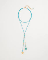 Chico's | Genuine Turquoise Stone Y-Necklace/ Teal