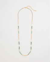 Chico's | Beaded Long Necklace/ Green