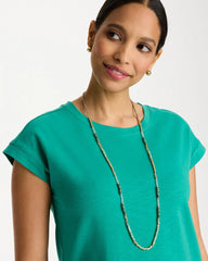 Chico's | Beaded Long Necklace/ Green