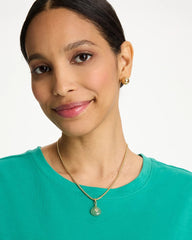 Chico's | Aventurine Stone Pendant Necklace/ Green