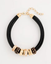 Chico's | Embellished Rings Corded Necklace/ Neutral