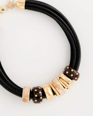 Chico's | Embellished Rings Corded Necklace/ Neutral