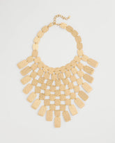 Chico's | Chico's Originals Hammered Bib Necklace/ Gold